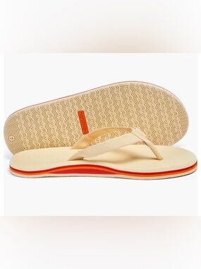 Hari Mari Women’s "Dunes" Sherbet Flip-Flops, Size 8, NWT